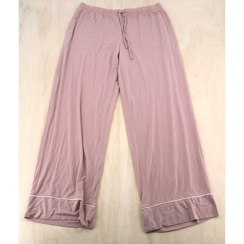 Womens Soma‎ Cool Nights Wide Leg Pajama Pants Dusty Rose Mauve Sleepwear Medium